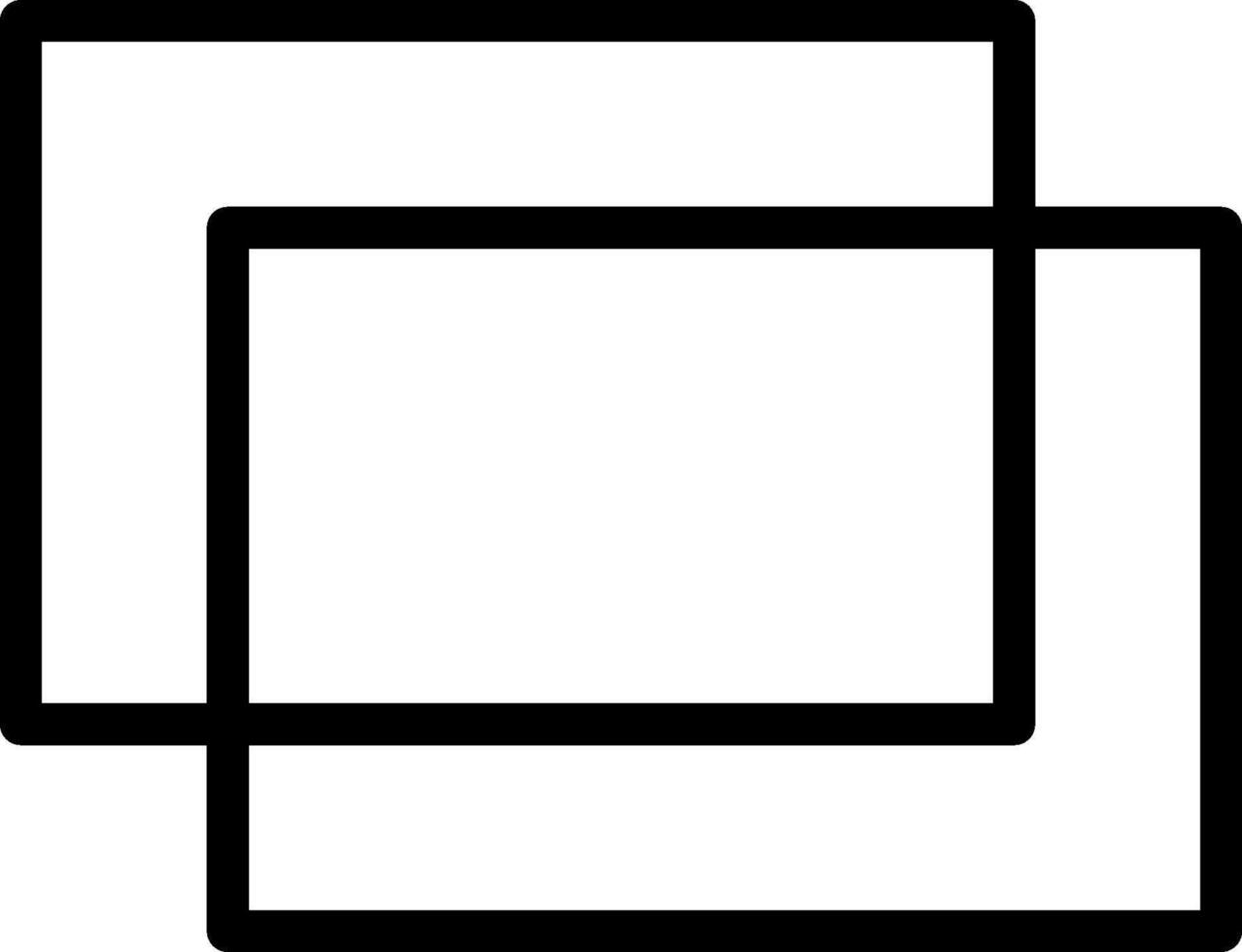 A black and white square with two squares vector