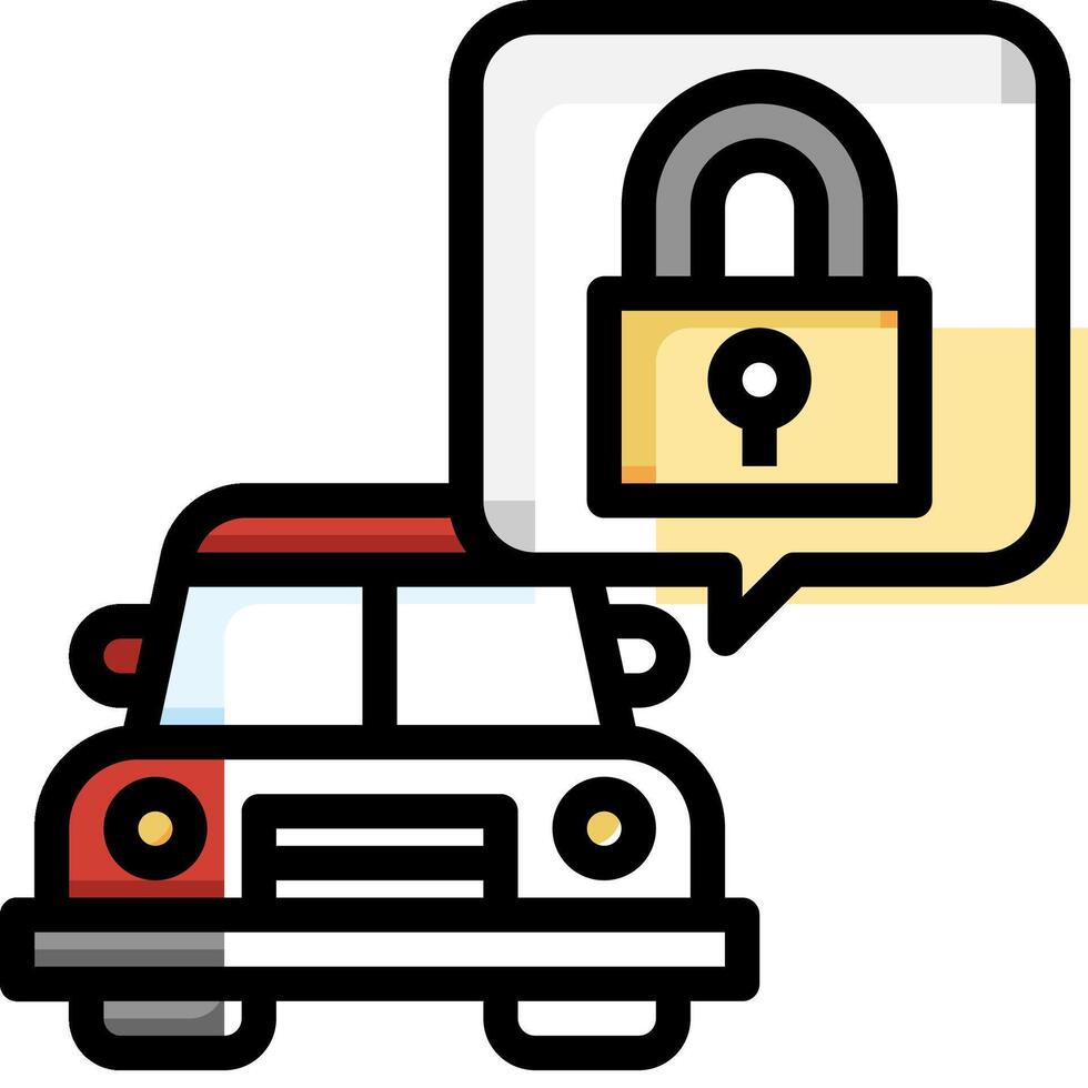 Car lock icon vector