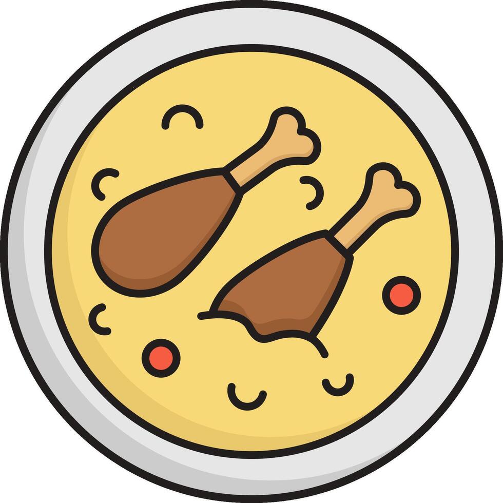 A plate with chicken and potatoes on it vector