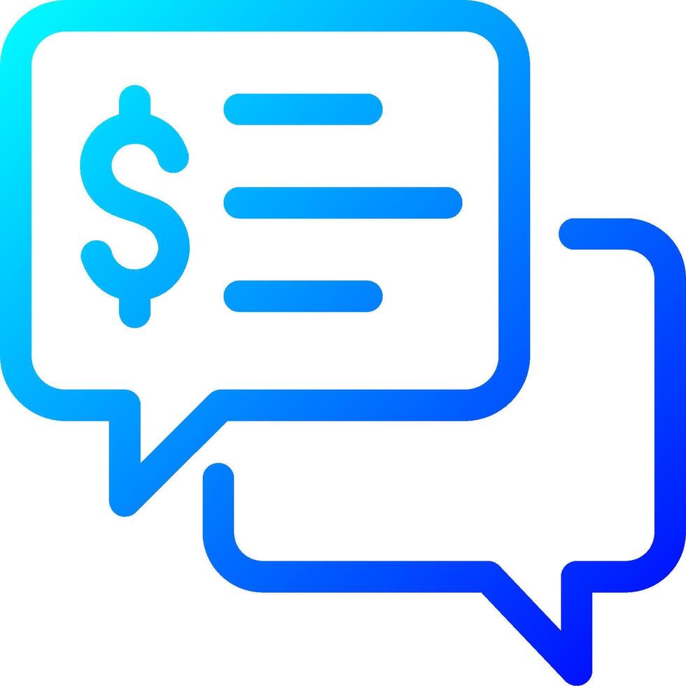 Money chat icon vector
