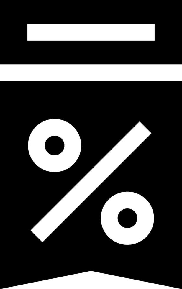 A percentage sign on a black background vector