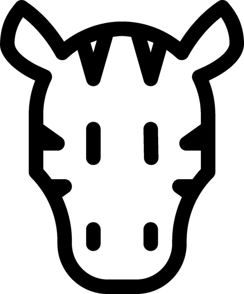 A black and white image of a zebra head vector