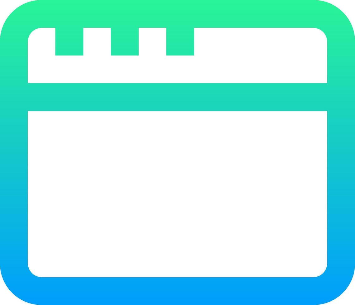 A blue and green square icon with a note vector