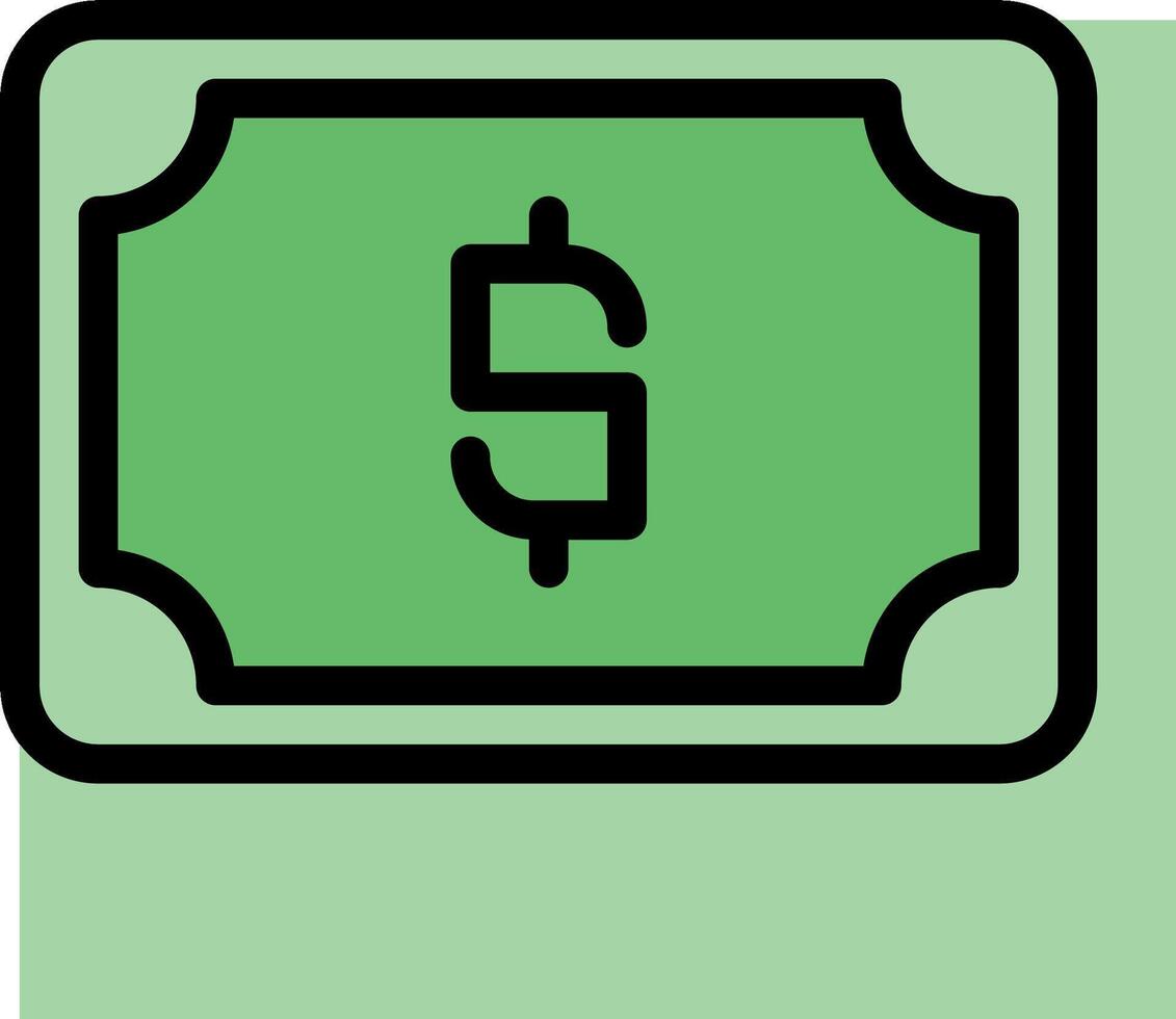 A green and black dollar sign icon vector