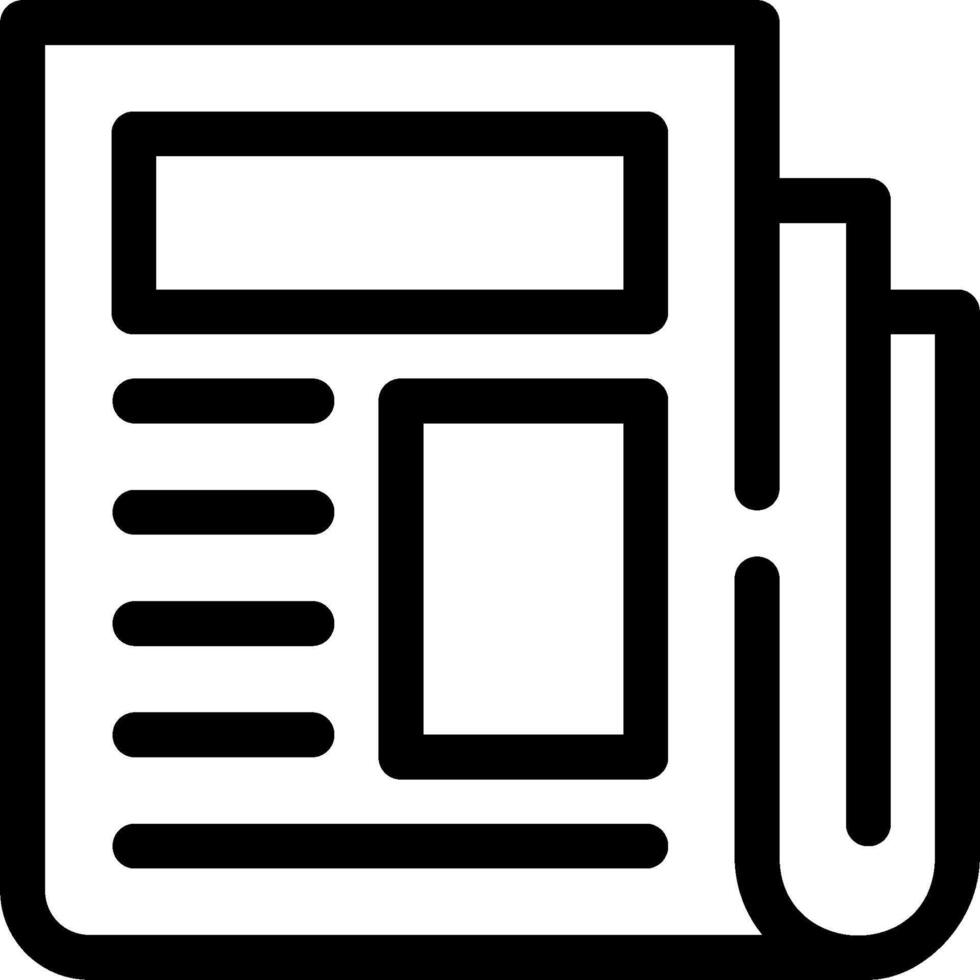 A newspaper icon with a pen and paper vector