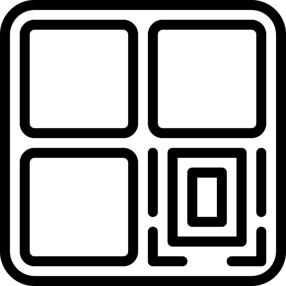 A square with four squares inside it vector