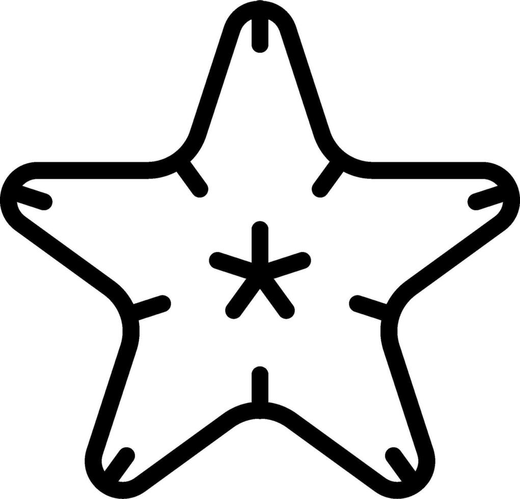 A starfish icon on a white background vector