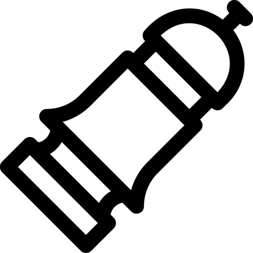 A black and white icon of a pepper shaker vector