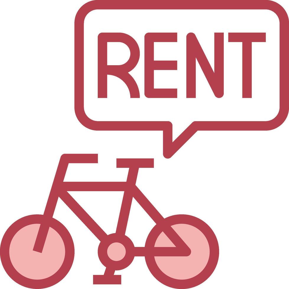 Rent a bike icon vector
