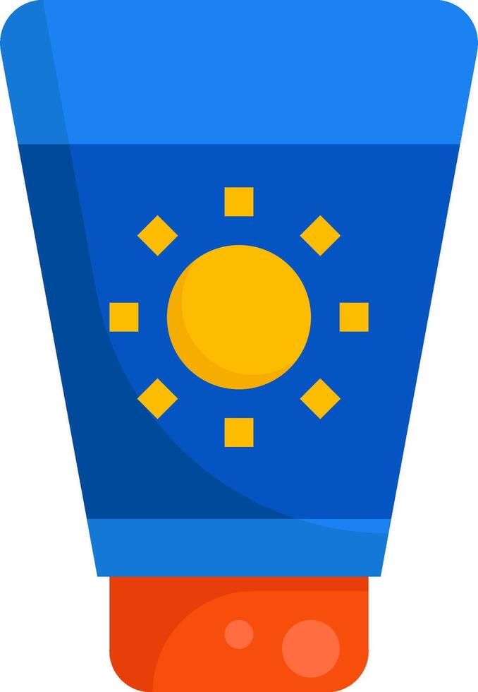 Sun cream tube icon vector
