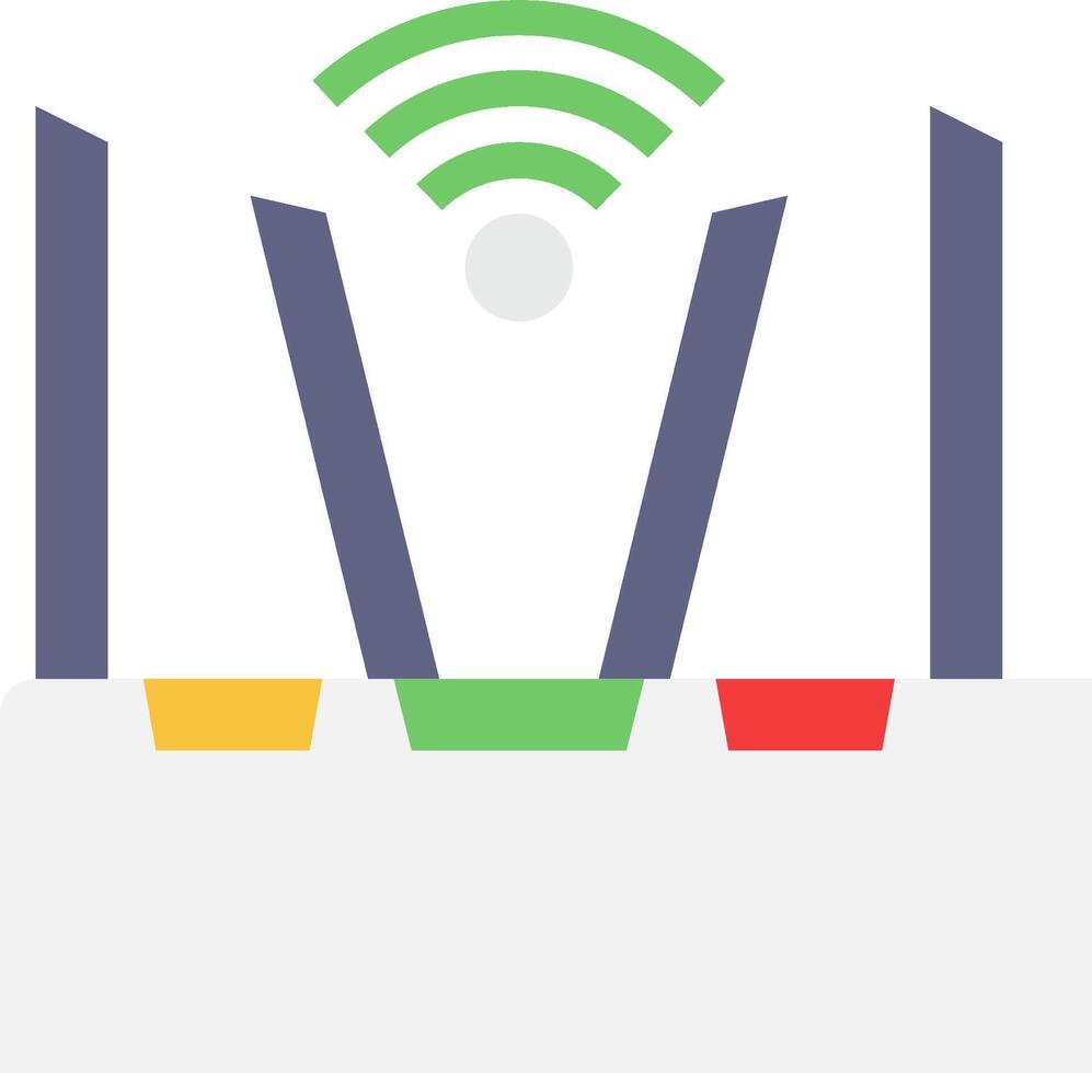 A wifi symbol with three different colors vector