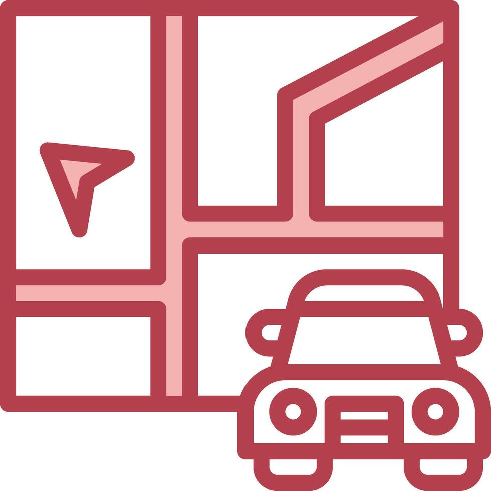 A car is parked in front of a map and a car is parked in front of it vector