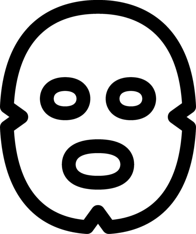 A black and white image of a mask vector
