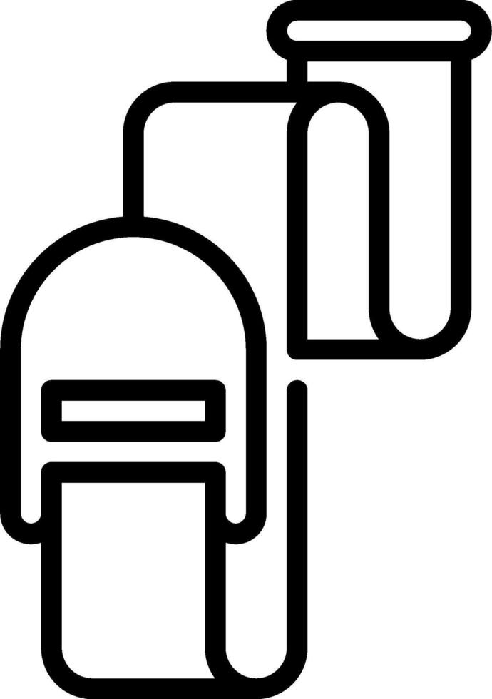 A black and white illustration of a pipe vector