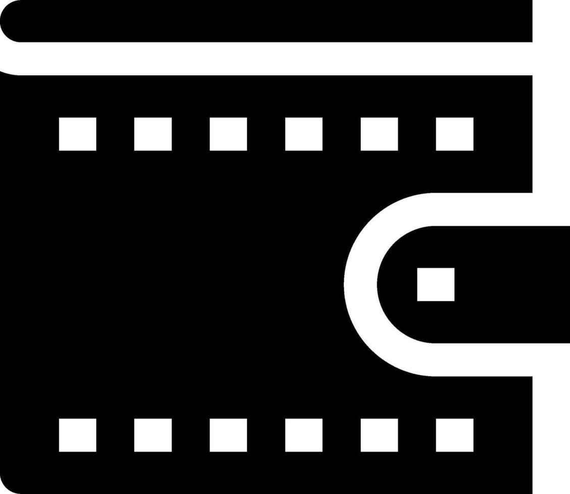 A black and white film strip icon vector