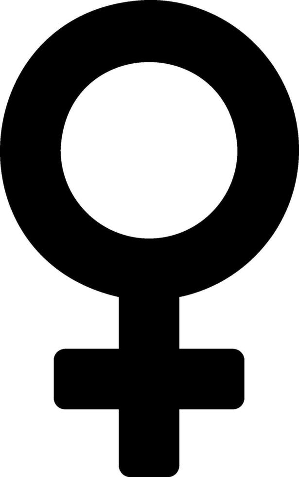 A female symbol with a black outline vector