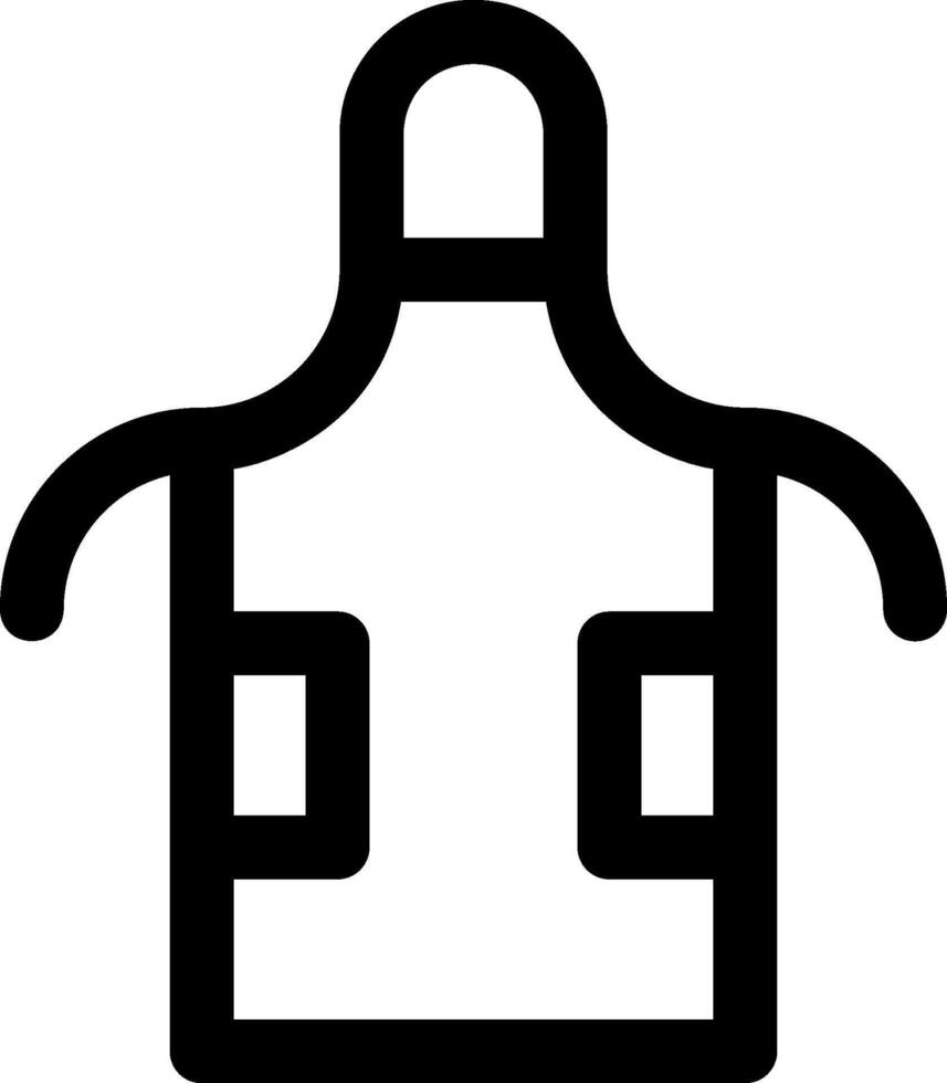 A black and white apron icon vector