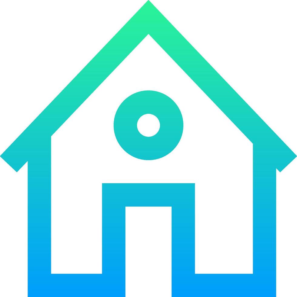 A house with a blue and green logo vector