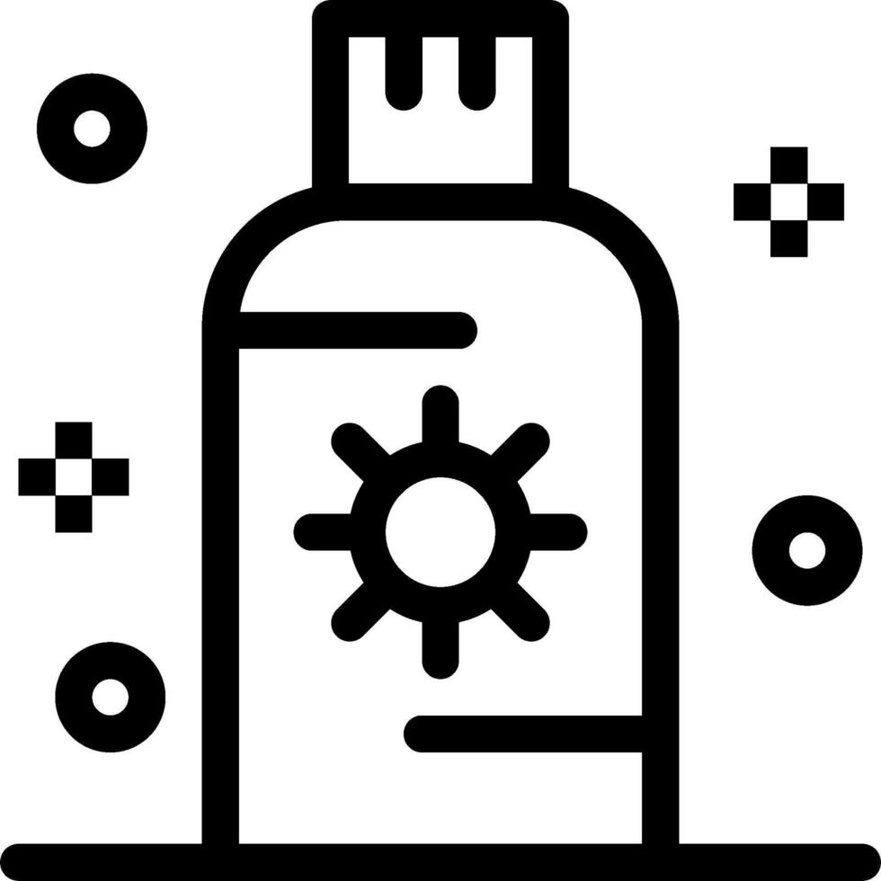 Sunscreen bottle icon illustration vector
