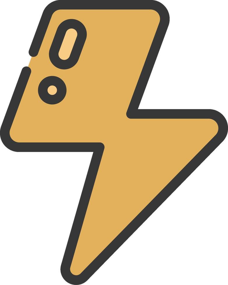 A lightning bolt icon on a white background vector