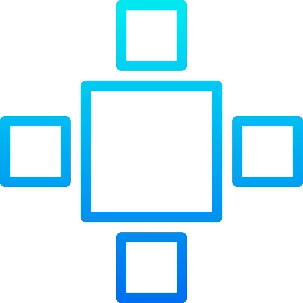 A square with four squares in it vector