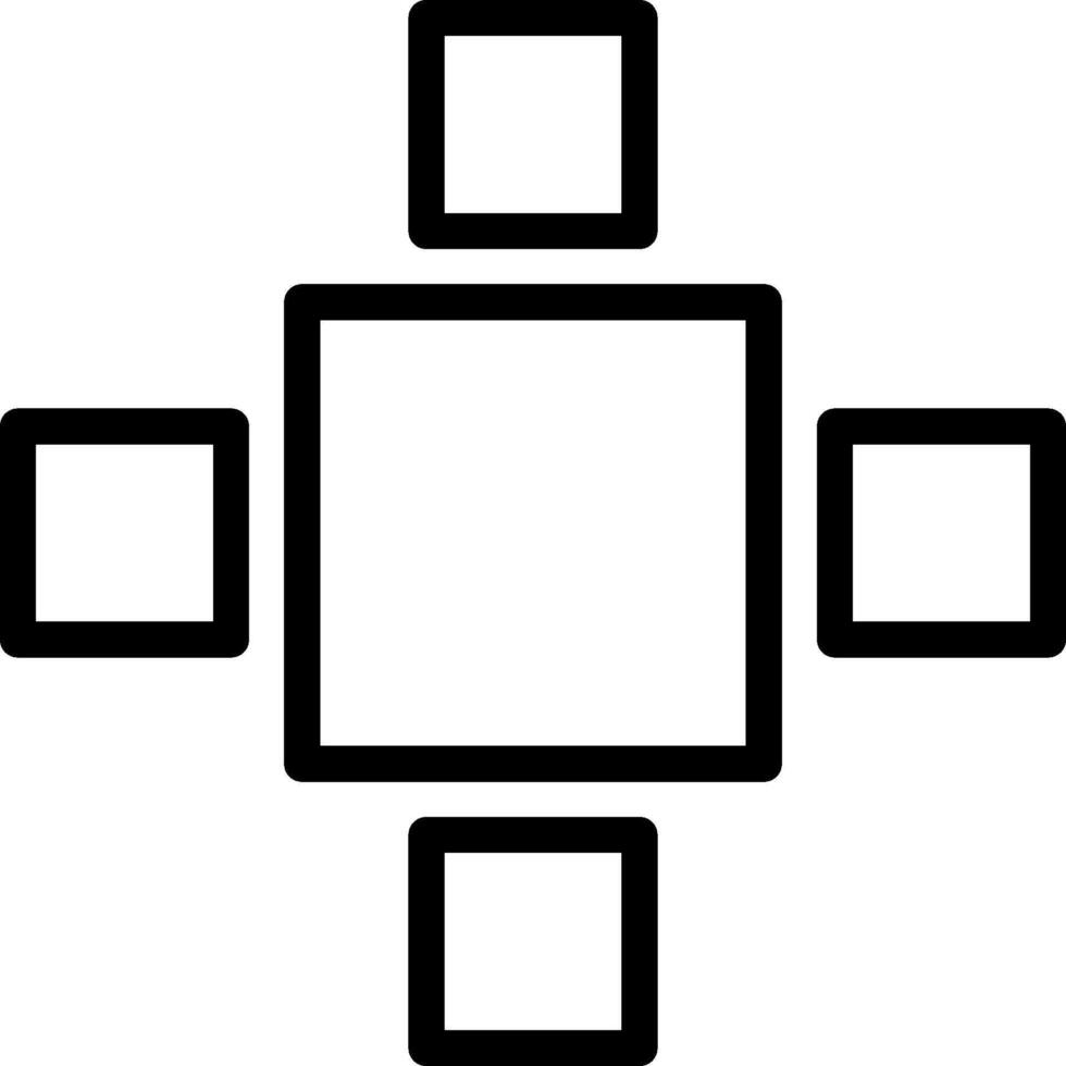 A square with four squares in it vector
