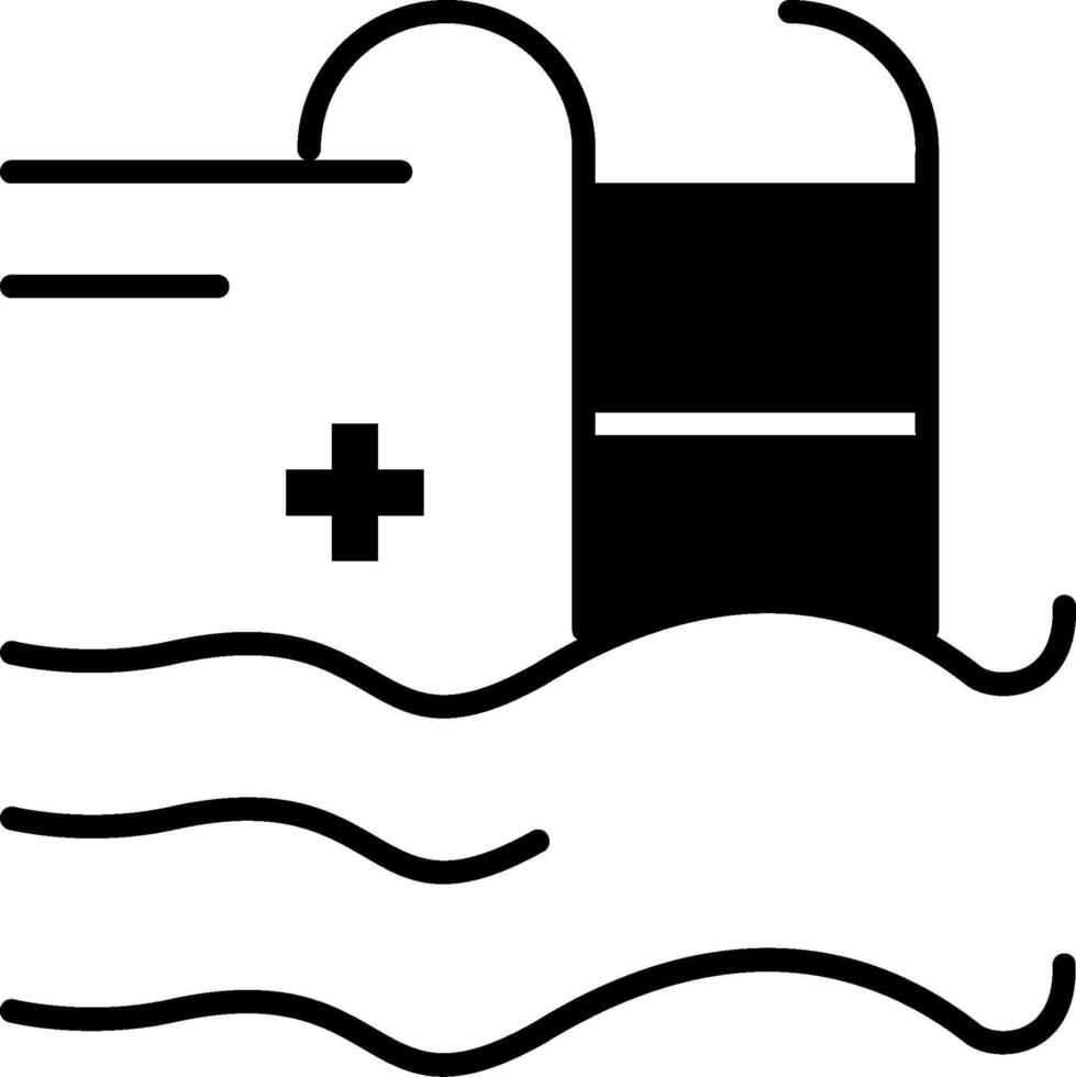 A black and white illustration of a life preserver vector