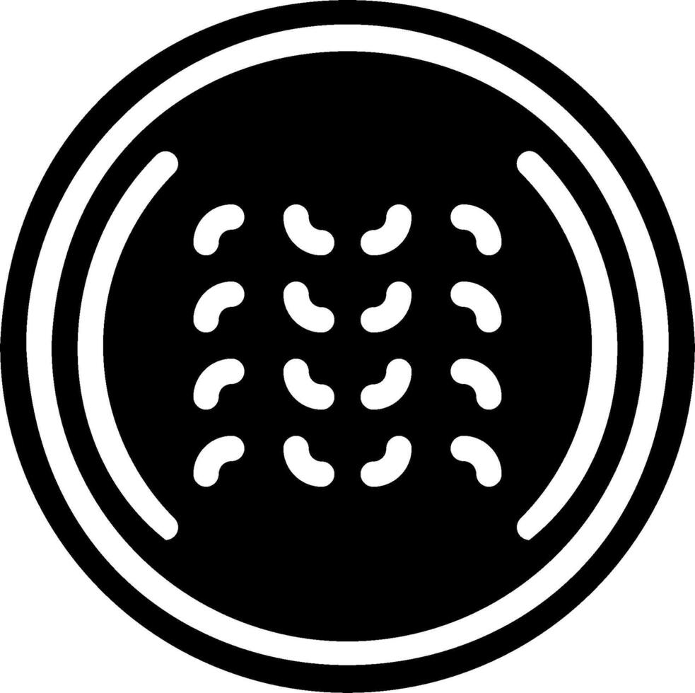A black and white logo of a circle with a pattern vector