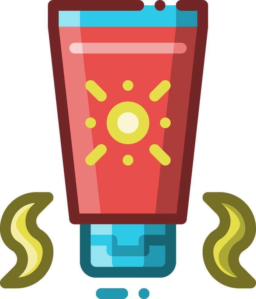 Sun cream tube icon illustration vector