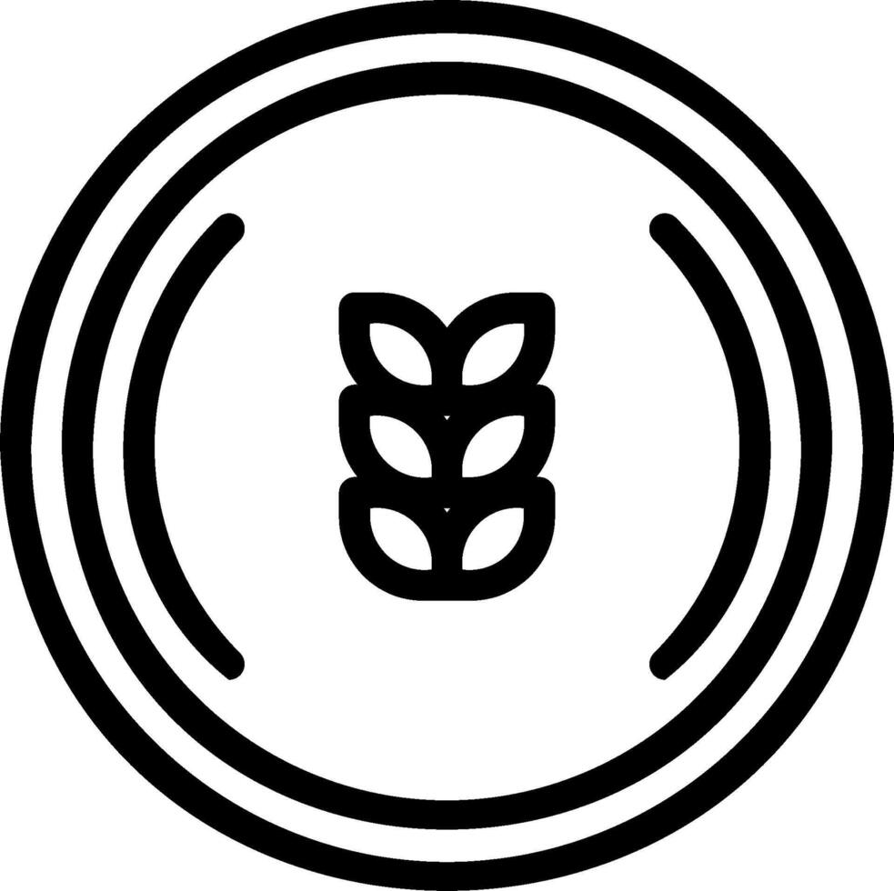 A black and white logo of a wheat stalk vector
