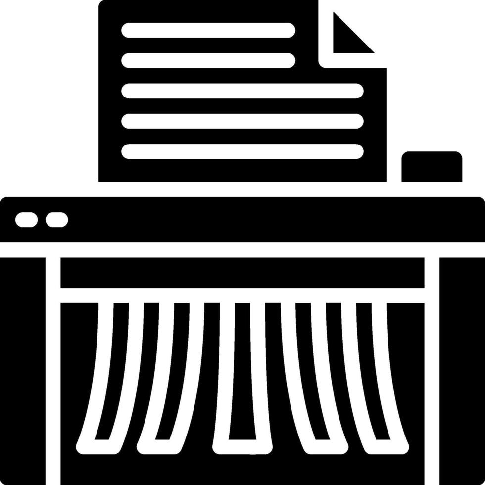 A printer icon with a sheet of paper vector