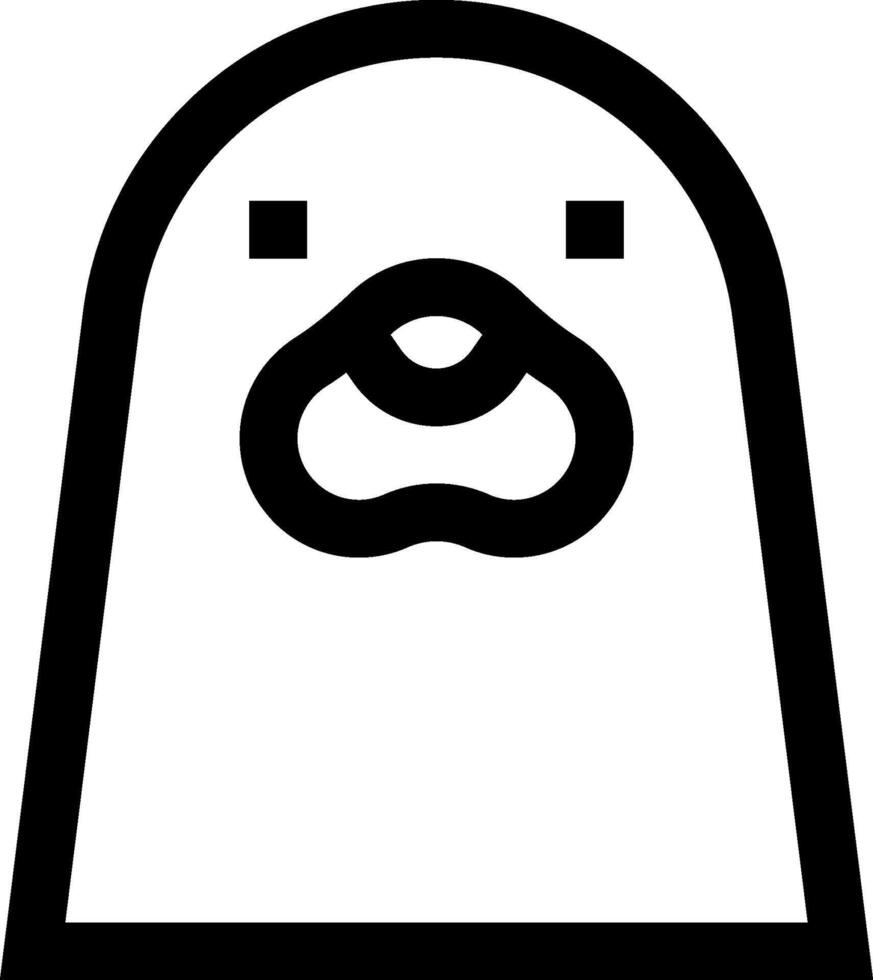 A black and white image of a penguin vector
