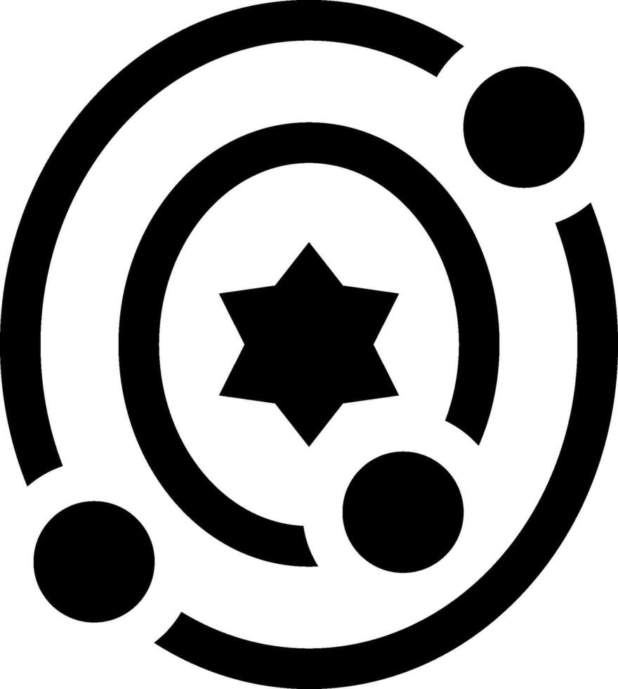 A black and white logo with four circles vector