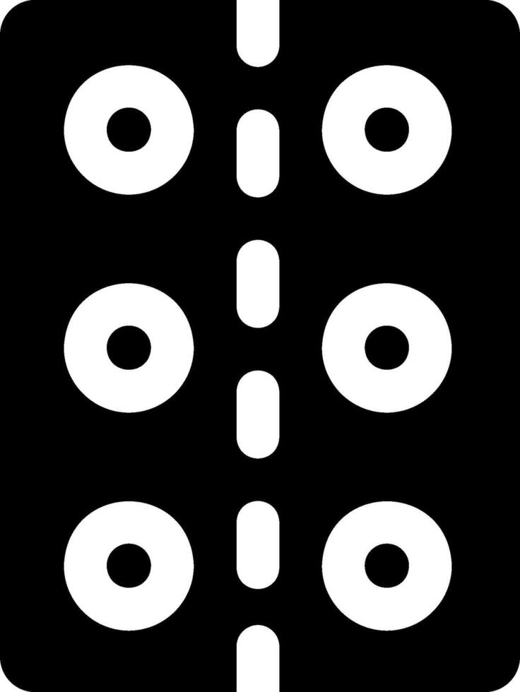 A black and white image of a dice vector