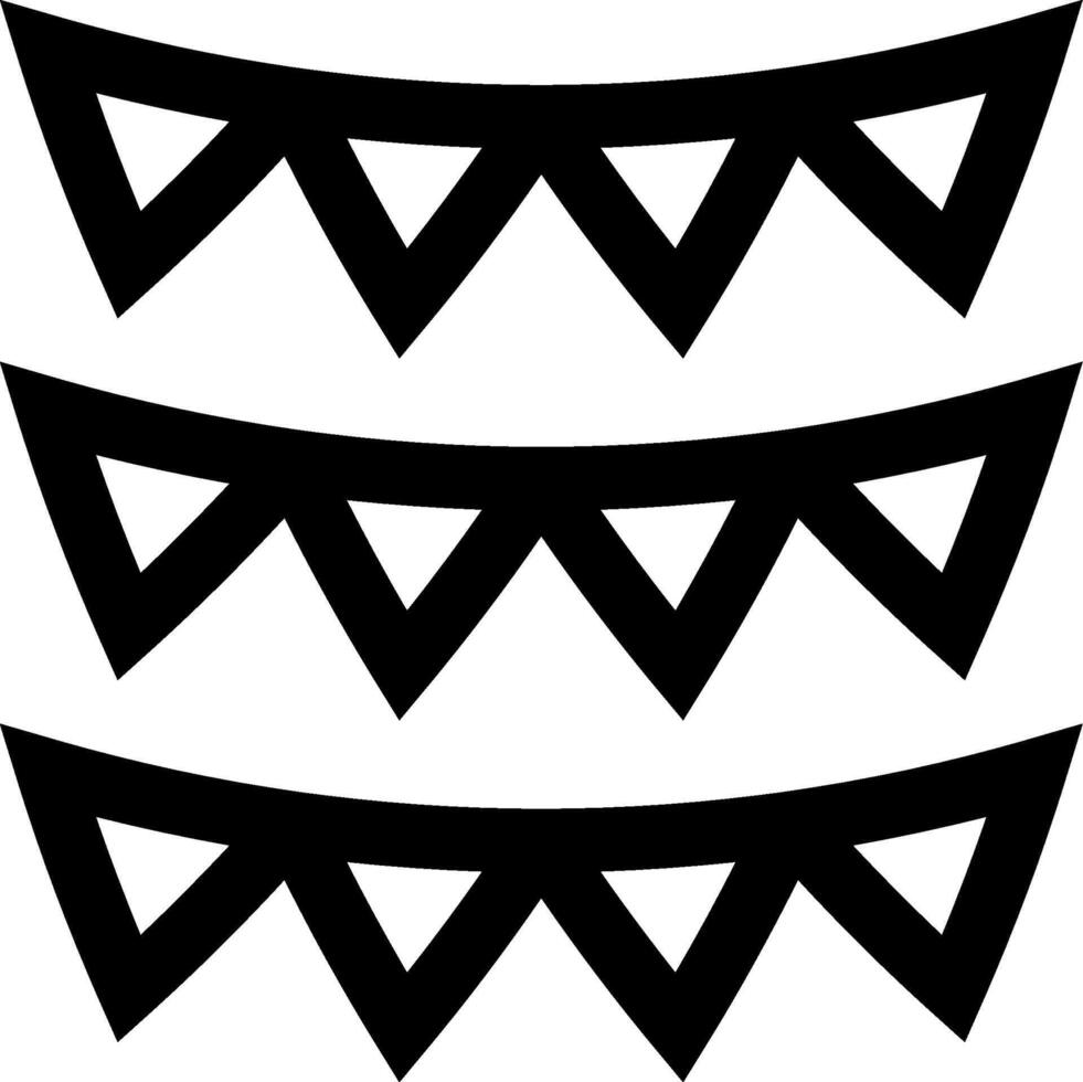 A black and white image of three triangles vector