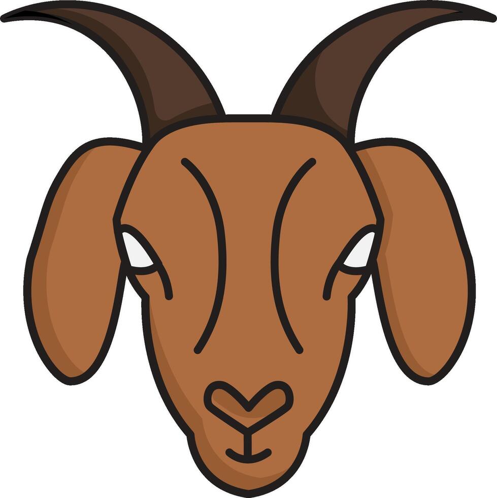 Goat head icon illustration vector