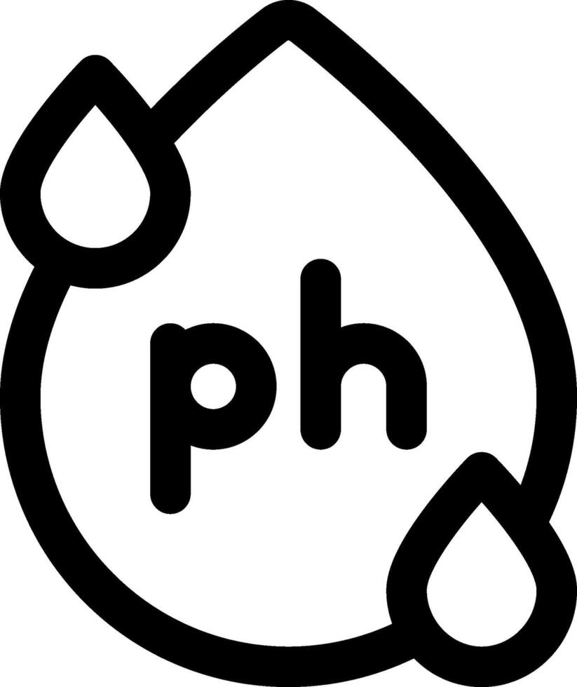 Ph logo with two drops of water vector
