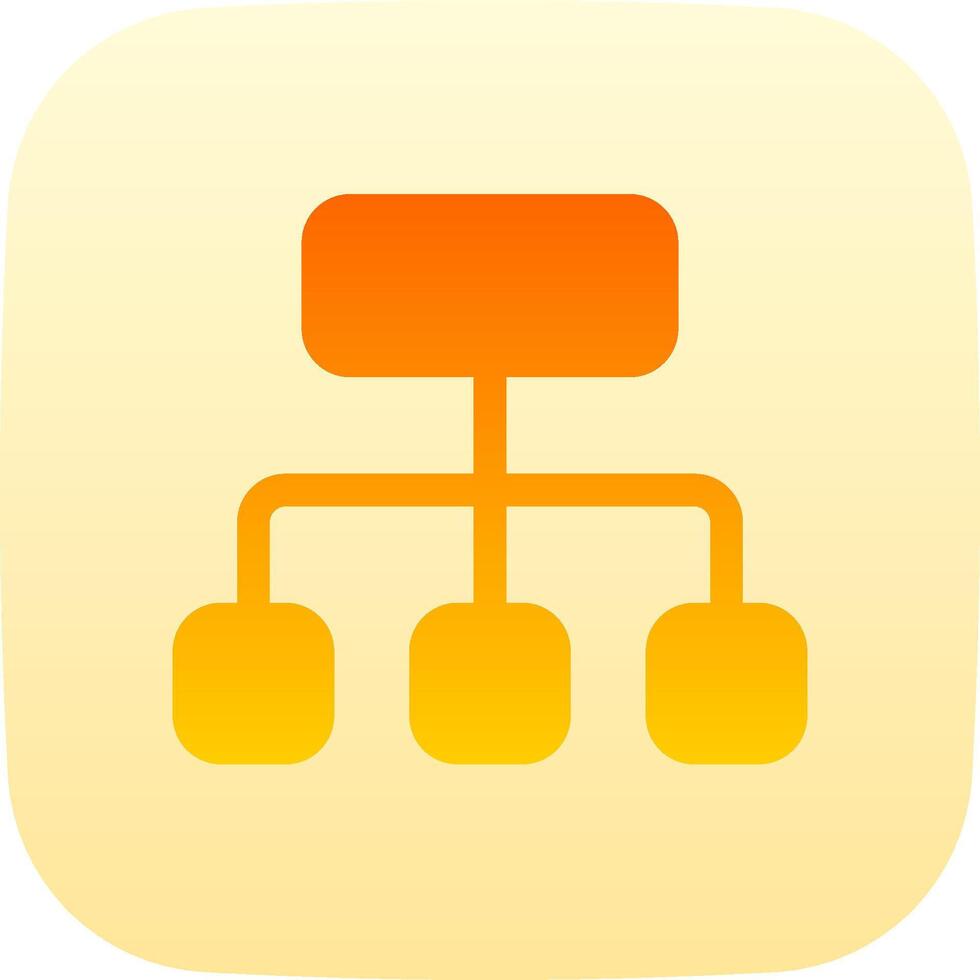 An orange and yellow icon with four different types of objects vector