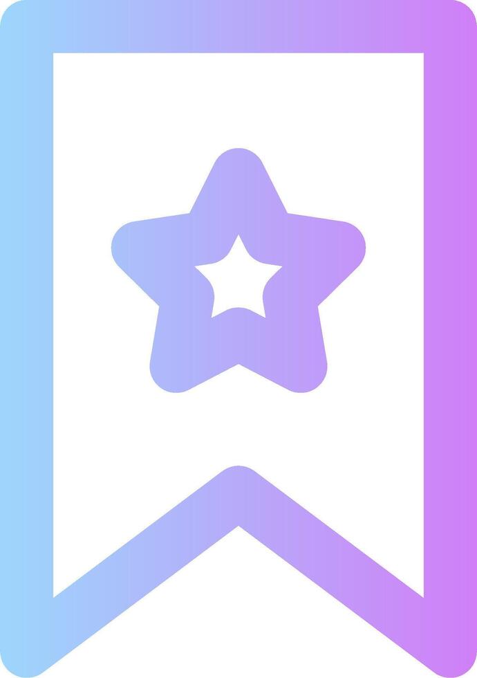 A star on a purple and blue banner vector