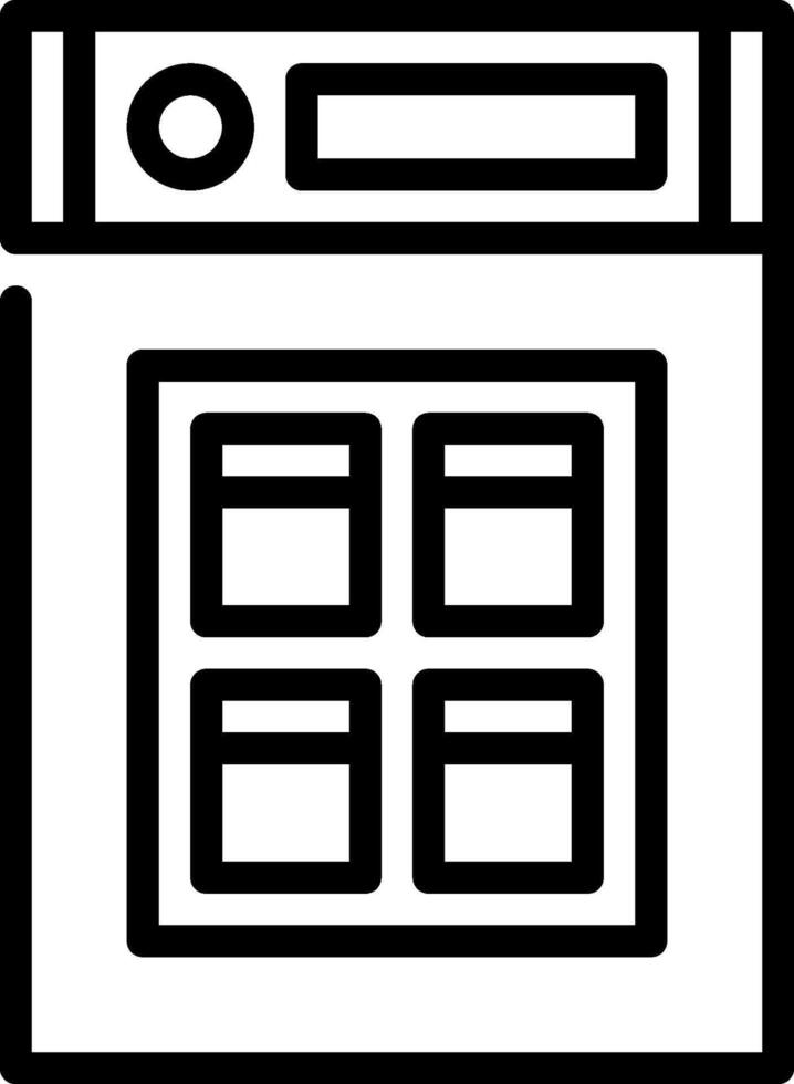 A black and white icon of a computer vector
