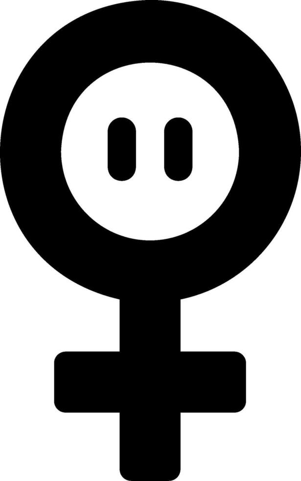 A female symbol with a pig face vector