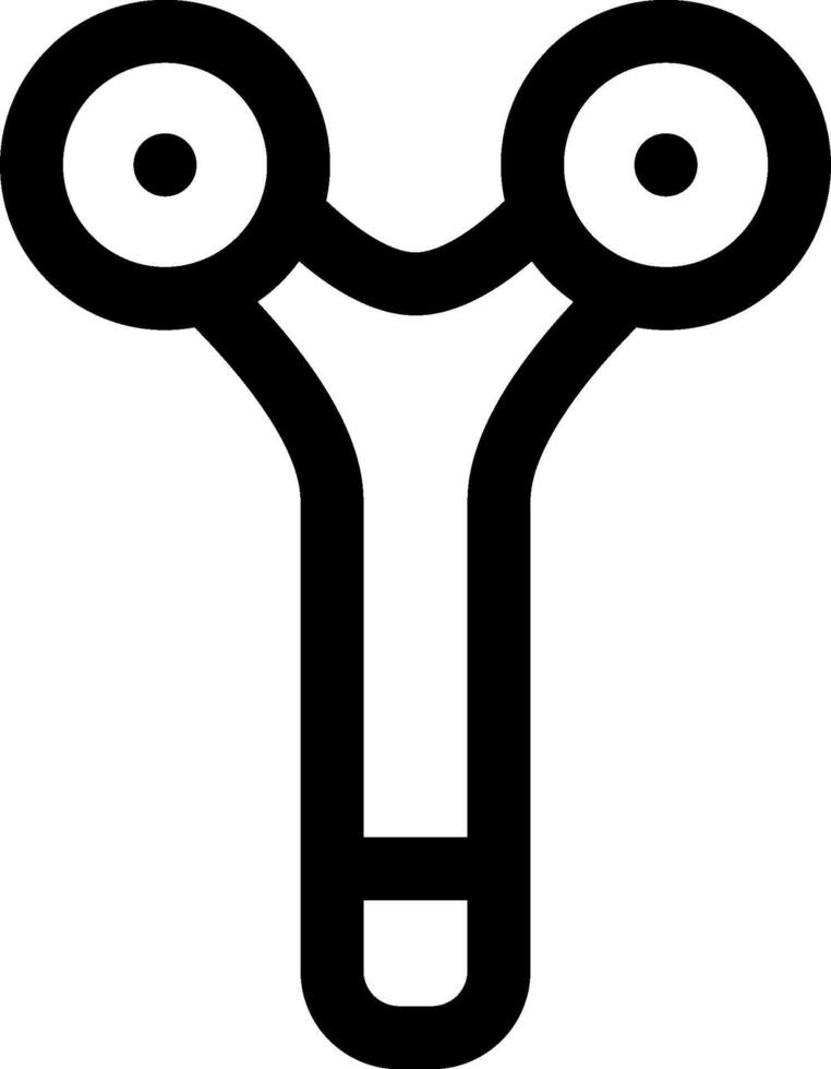 A black and white icon of a pair of scissors vector