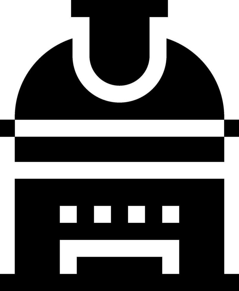 A black and white icon of a stove vector