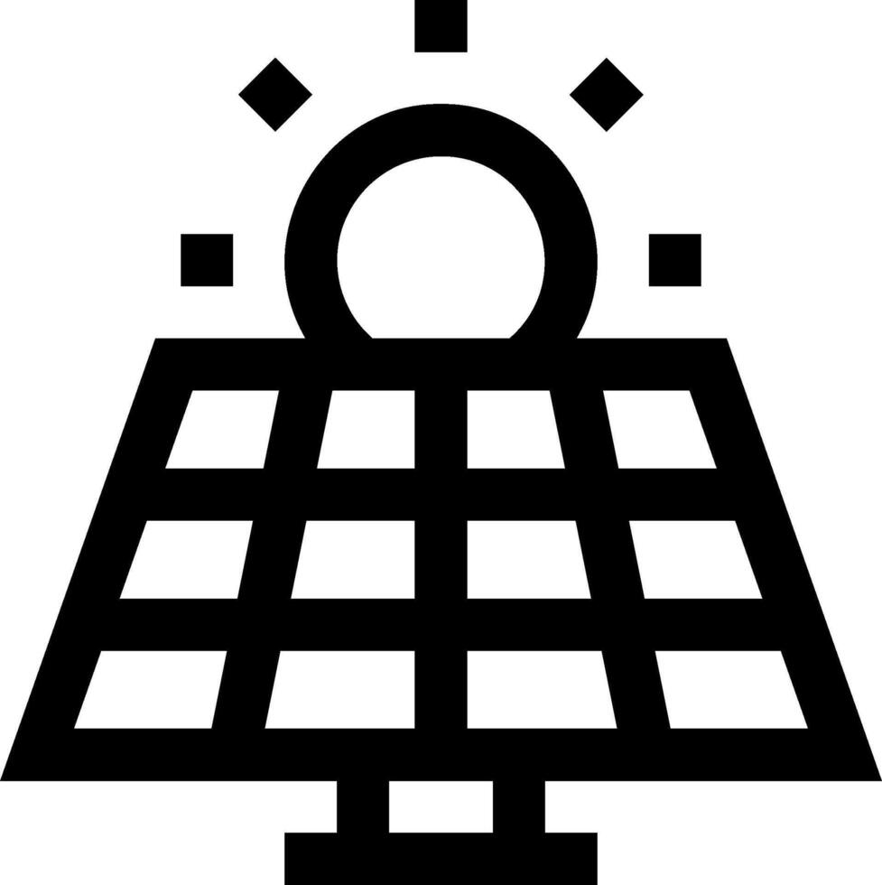 A solar panel with a sun on it vector