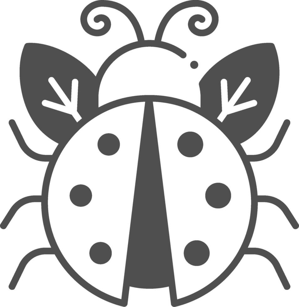 A ladybug icon on a white background vector