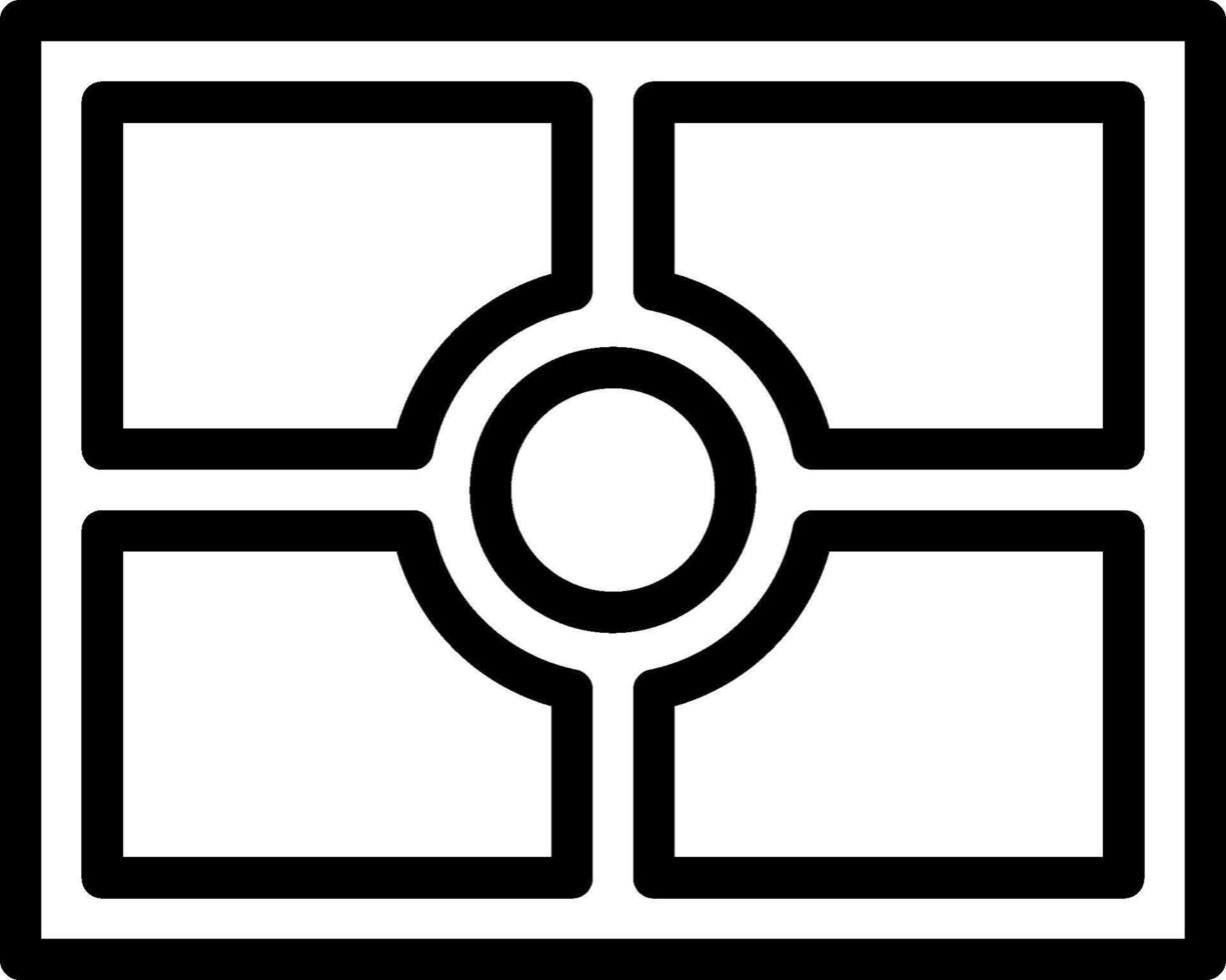 A square with four squares in it vector