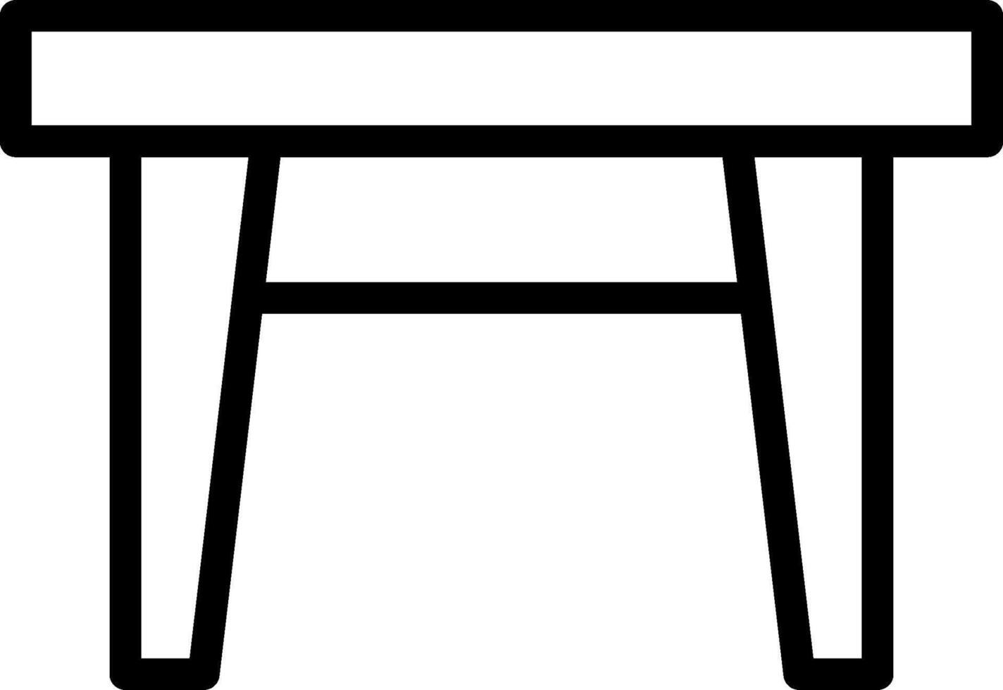A black and white drawing of a table vector
