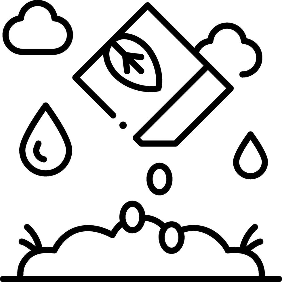 A box with a leaf and water drops on it vector