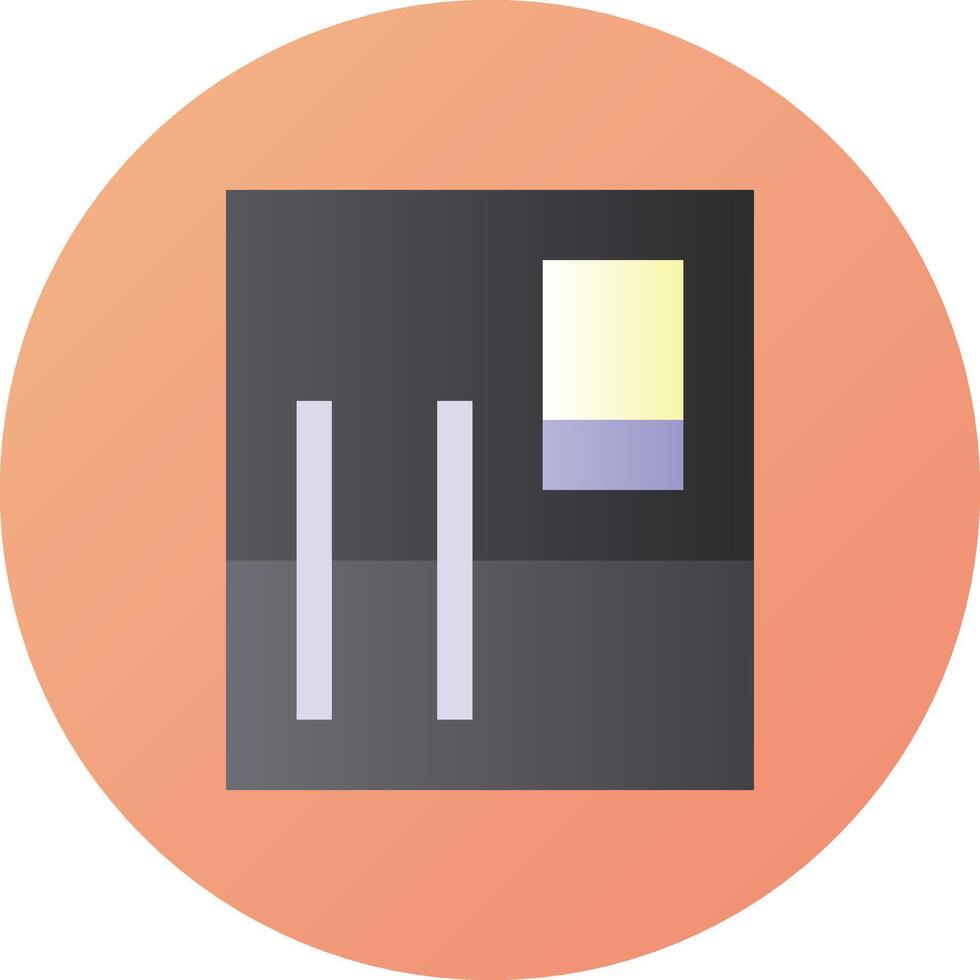 A flat icon of a computer monitor vector