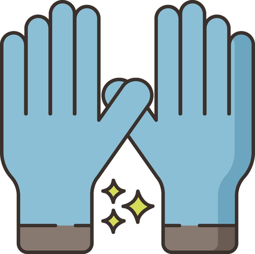 Gloves with stars illustration vector